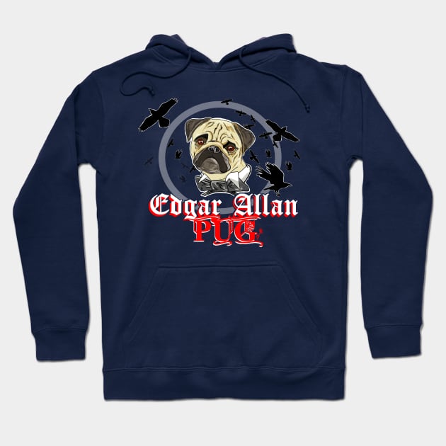 Edgar Allan Pug Hoodie by Han's Effects